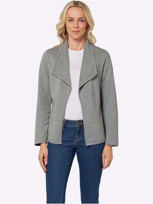 Blazer en jersey avec col à revers et manches longues - Taille standard - Moda Vilona - Kiabi Blazer en jersey avec col à revers et manches longues - Taille standard - Moda Vilona - Kiabi