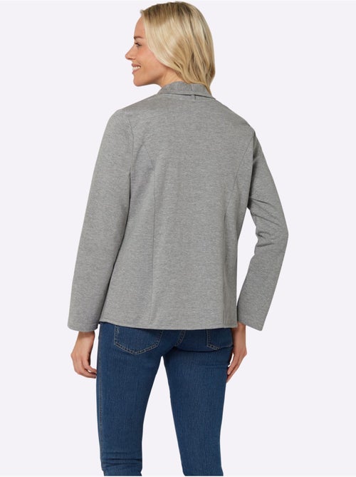Blazer en jersey avec col à revers et manches longues - Taille standard - Moda Vilona - Kiabi Blazer en jersey avec col à revers et manches longues - Taille standard - Moda Vilona - Kiabi