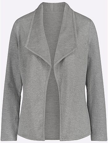 Blazer En Jersey Coupe Ouverte Affinante - Taille Standard - Moda Vilona