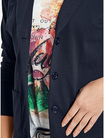 Blazer En Jersey Coupe Sobre Pour Un Look Décontracté Tendance - Taille Standard - Helline