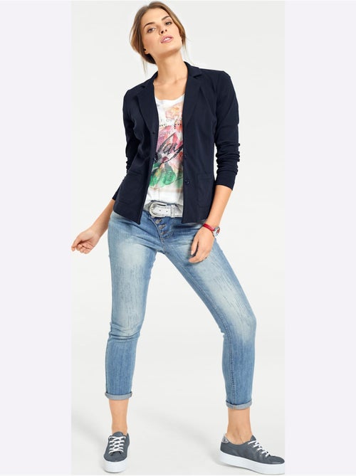 Blazer En Jersey Coupe Sobre Pour Un Look Décontracté Tendance - Taille Standard - helline - Kiabi
