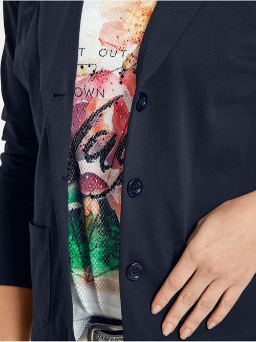 Blazer En Jersey Coupe Sobre Pour Un Look Décontracté Tendance - Taille Standard - helline - Kiabi