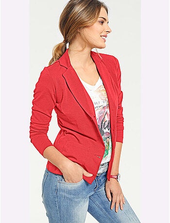 Blazer En Jersey Coupe Sobre Pour Un Look Décontracté Tendance - Taille Standard - helline