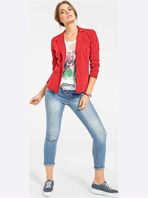 Blazer En Jersey Coupe Sobre Pour Un Look Décontracté Tendance - Taille Standard - helline - Kiabi