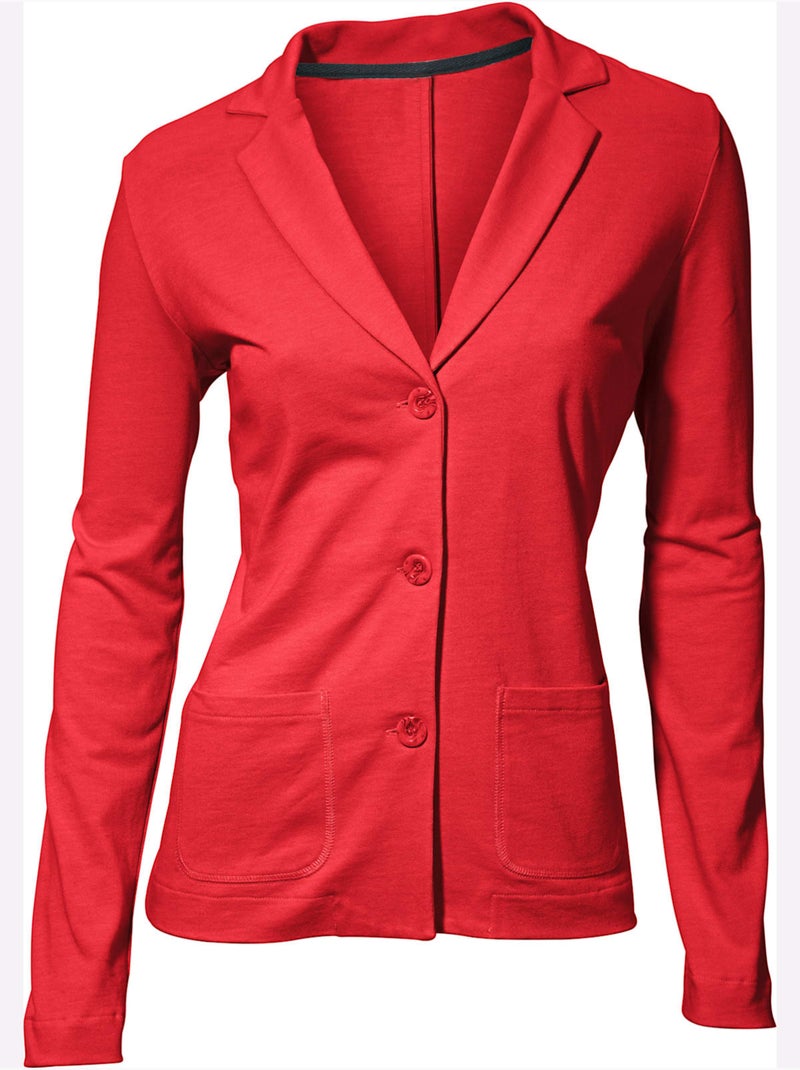 Blazer En Jersey Coupe Sobre Pour Un Look Décontracté Tendance - Taille Standard - Helline Corail - Kiabi