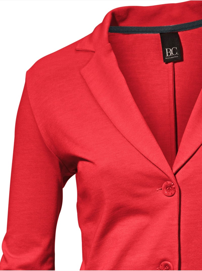 Blazer En Jersey Coupe Sobre Pour Un Look Décontracté Tendance - Taille Standard - Helline Corail - Kiabi