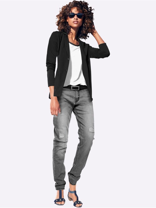 Blazer En Jersey Coupe Sobre Pour Un Look Décontracté Tendance - Taille Standard - helline - Kiabi