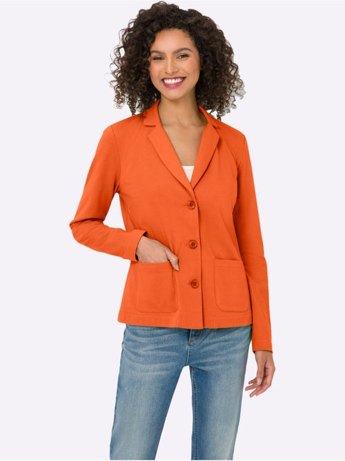 Blazer En Jersey Coupe Sobre Pour Un Look Décontracté Tendance - Taille Standard - helline - Kiabi