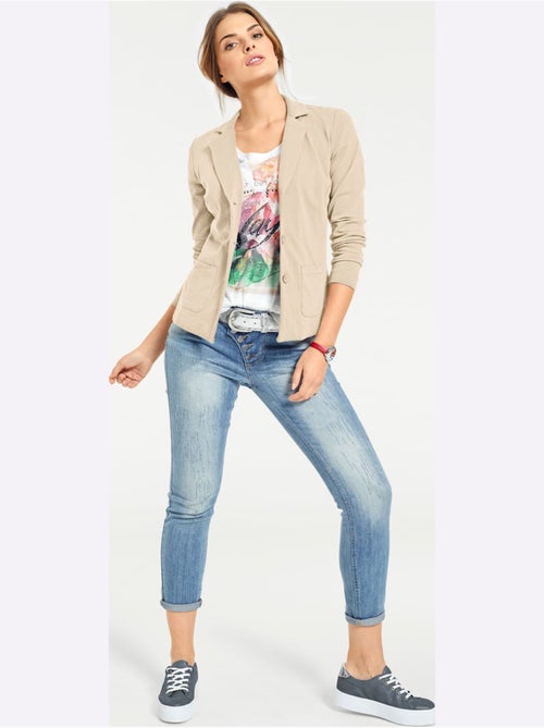 Blazer En Jersey Coupe Sobre Pour Un Look Décontracté Tendance - Taille Standard - helline - Kiabi