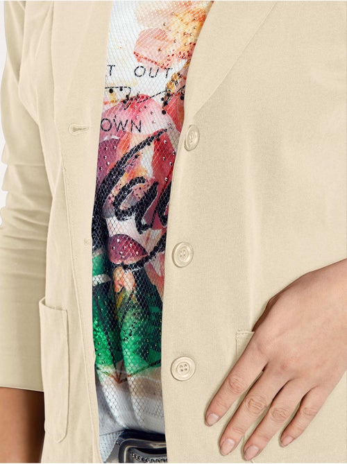 Blazer En Jersey Coupe Sobre Pour Un Look Décontracté Tendance - Taille Standard - helline - Kiabi