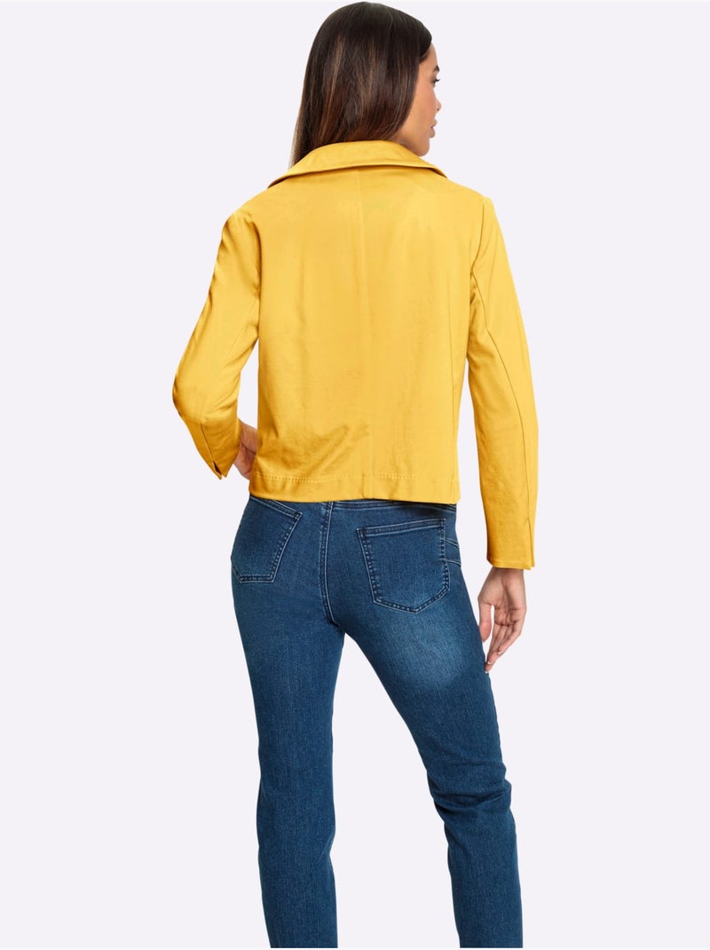 Blazer En Jersey Fente Aux Manches - Taille Standard - Helline Jaune - Kiabi