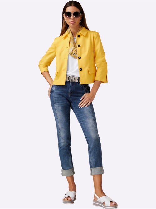 Blazer En Jersey Fente Aux Manches - Taille Standard - Helline - Kiabi Blazer En Jersey Fente Aux Manches - Taille Standard - Helline - Kiabi