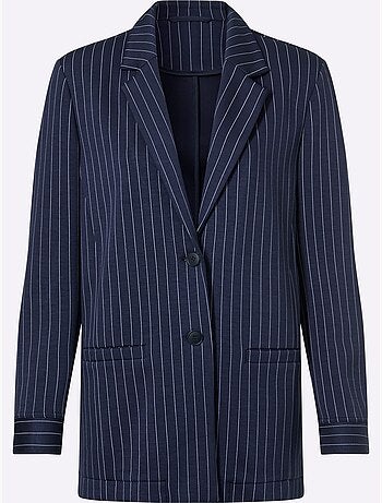 Blazer en jersey fines rayures classiques - taille standard - helline