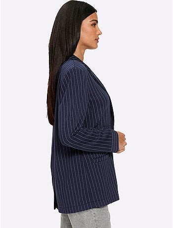 Blazer en jersey fines rayures classiques - taille standard - helline