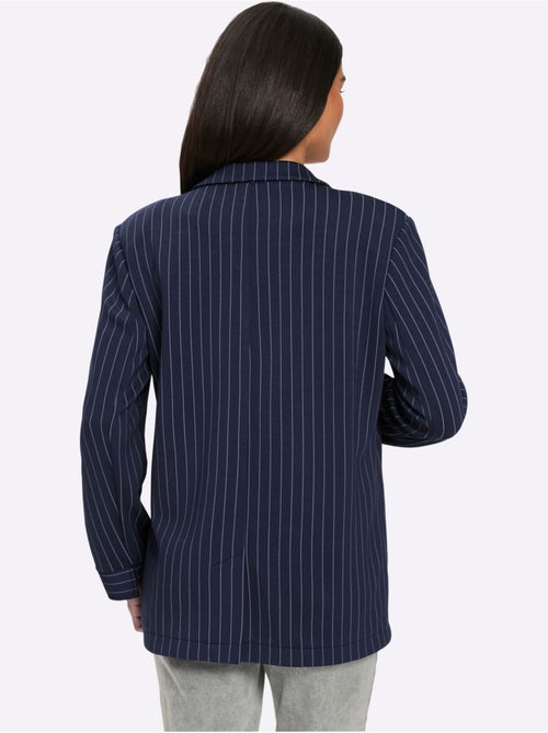 Blazer en jersey fines rayures classiques - taille standard - helline - Kiabi