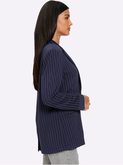 Blazer en jersey fines rayures classiques - taille standard - helline - Kiabi