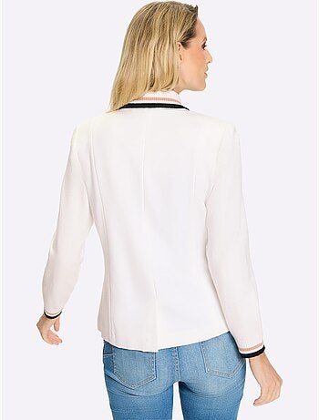 Blazer En Jersey Finitions Contrastées - Taille Standard - helline