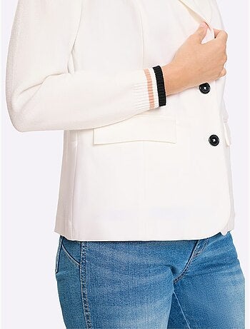 Blazer En Jersey Finitions Contrastées - Taille Standard - helline