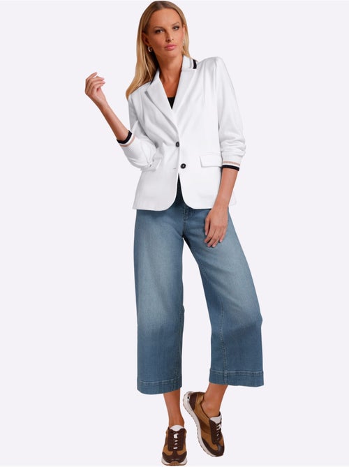 Blazer En Jersey Finitions Contrastées - Taille Standard - helline - Kiabi