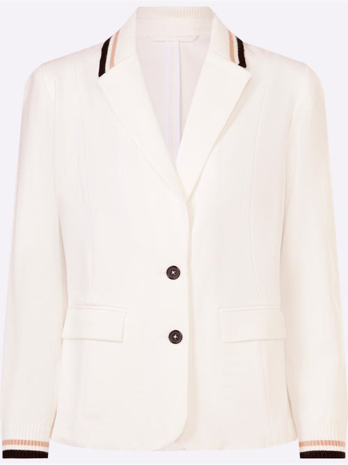 Blazer En Jersey Finitions Contrastées - Taille Standard - helline - Kiabi