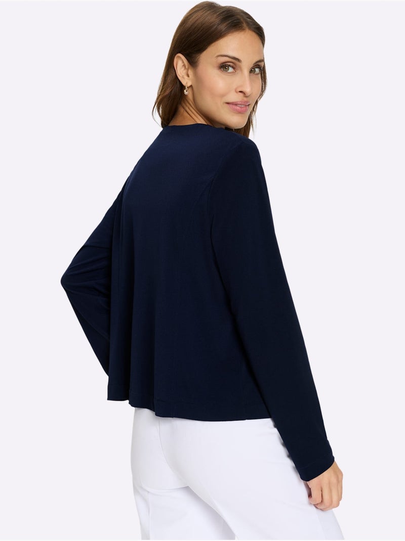 Blazer En Jersey Jersey élastique Et Indéformable - Taille Standard - Witt Bleu marine - Kiabi