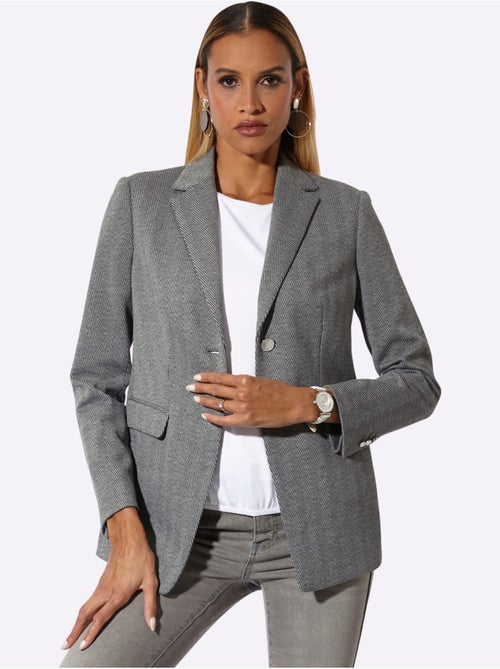 Blazer En Jersey Jersey Fin - Taille Standard - Helline - Kiabi Blazer En Jersey Jersey Fin - Taille Standard - Helline - Kiabi