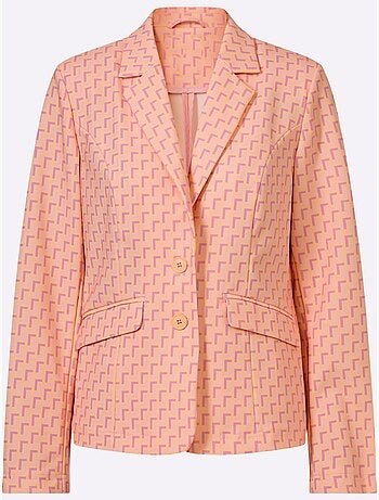 Blazer En Jersey Motif Imprimé Exclusif - Taille Standard - Helline