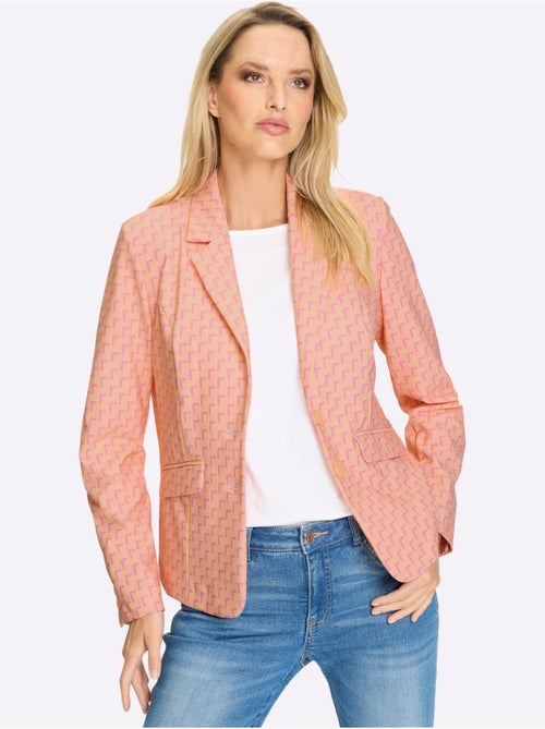 Blazer En Jersey Motif Imprimé Exclusif - Taille Standard - helline - Kiabi