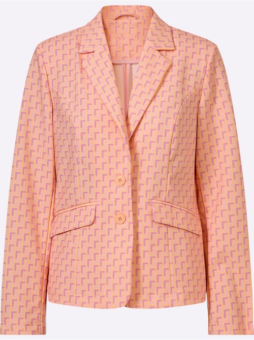 Blazer En Jersey Motif Imprimé Exclusif - Taille Standard - helline - Kiabi