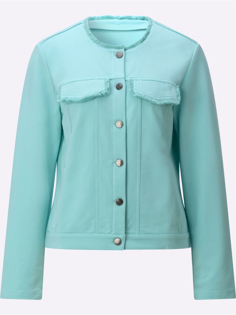 Blazer En Jersey Qualité Coton - Taille Standard - Witt Vert - Kiabi