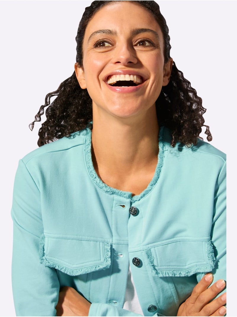 Blazer En Jersey Qualité Coton - Taille Standard - Witt Vert - Kiabi