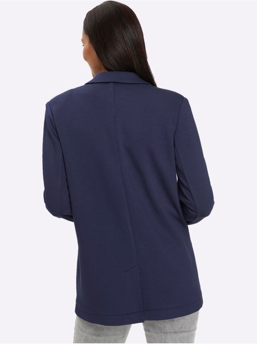 Blazer En Jersey Qualité Jersey Extensible, Souple Et Confortable - Taille Standard - Helline - Kiabi Blazer En Jersey Qualité Jersey Extensible, Souple Et Confortable - Taille Standard - Helline - Kiabi