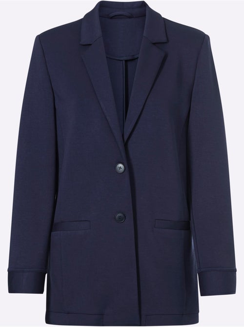 Blazer En Jersey Qualité Jersey Extensible, Souple Et Confortable - Taille Standard - Helline - Kiabi Blazer En Jersey Qualité Jersey Extensible, Souple Et Confortable - Taille Standard - Helline - Kiabi