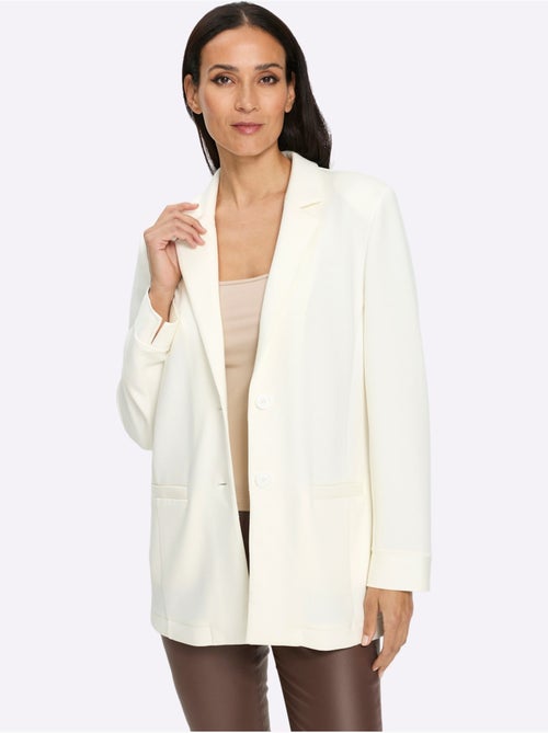 Blazer En Jersey Qualité Jersey Extensible, Souple Et Confortable - Taille Standard - Helline - Kiabi Blazer En Jersey Qualité Jersey Extensible, Souple Et Confortable - Taille Standard - Helline - Kiabi