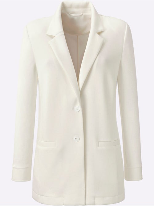 Blazer En Jersey Qualité Jersey Extensible, Souple Et Confortable - Taille Standard - Helline - Kiabi Blazer En Jersey Qualité Jersey Extensible, Souple Et Confortable - Taille Standard - Helline - Kiabi