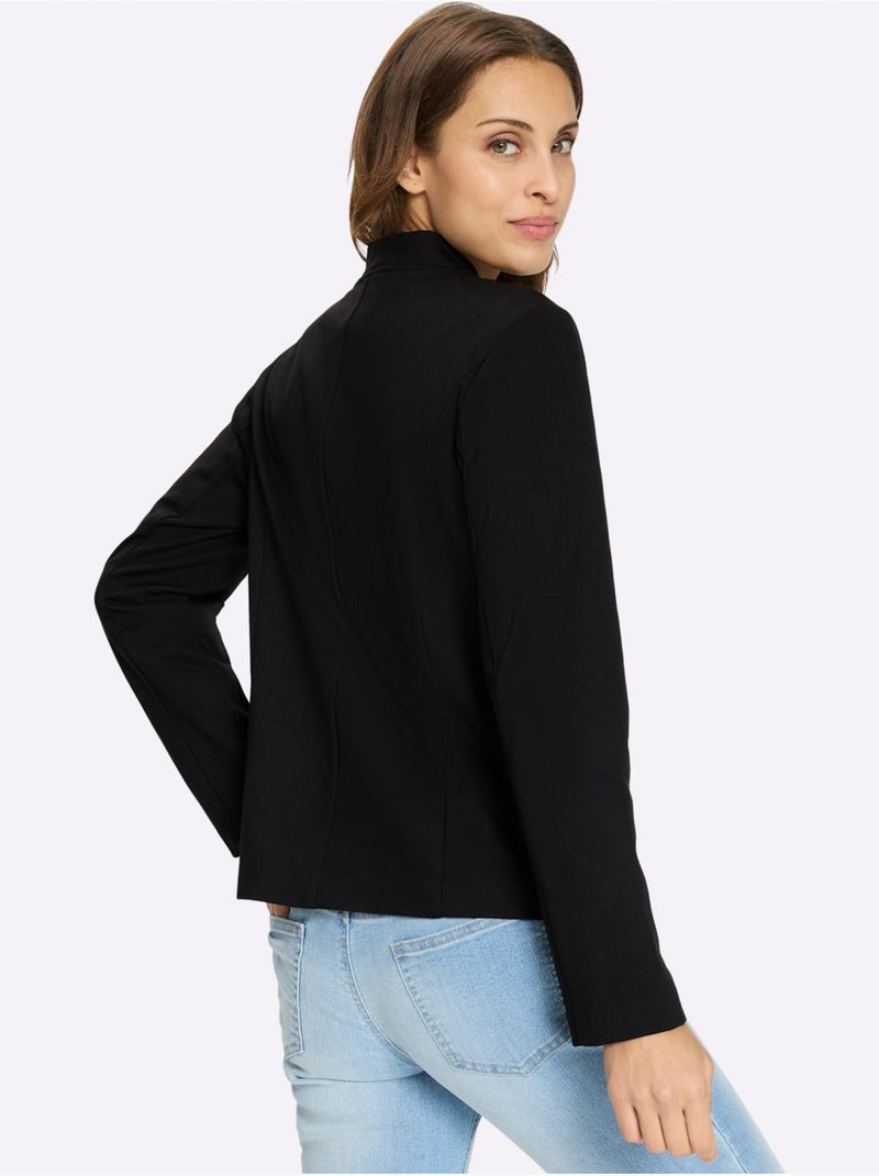 Blazer En Jersey Qualité Viscose Douce - Taille Standard - Witt Noir - Kiabi