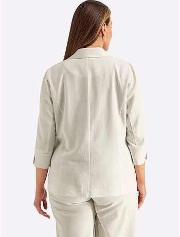 Blazer En Lin Mélange Lin Et Viscose - Taille Standard - Sheego