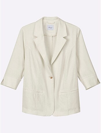 Blazer En Lin Mélange Lin Et Viscose - Taille Standard - Sheego