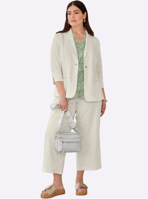 Blazer En Lin Mélange Lin Et Viscose - Taille Standard - Sheego - Kiabi