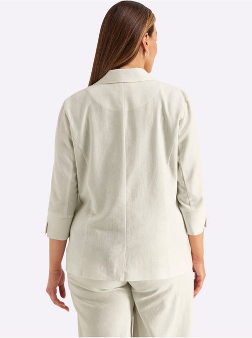 Blazer En Lin Mélange Lin Et Viscose - Taille Standard - Sheego - Kiabi