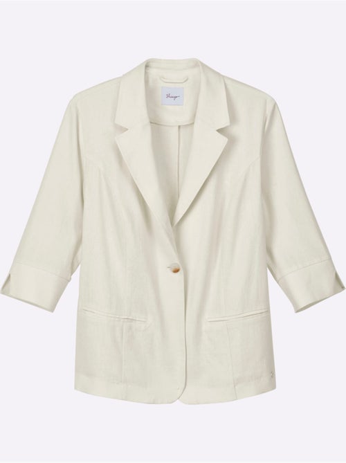 Blazer En Lin Mélange Lin Et Viscose - Taille Standard - Sheego - Kiabi