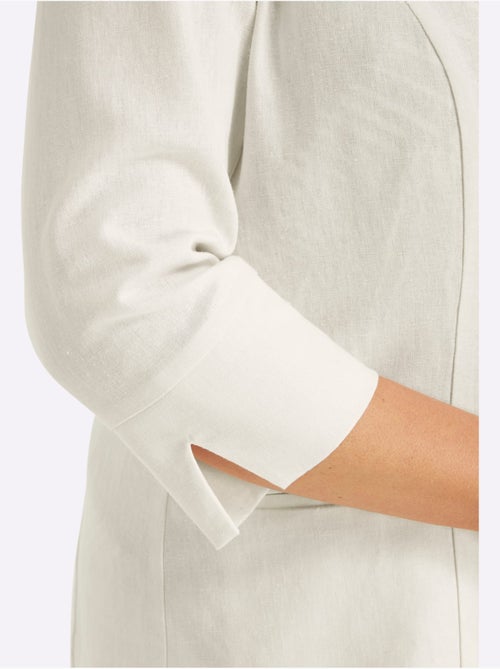 Blazer En Lin Mélange Lin Et Viscose - Taille Standard - Sheego - Kiabi