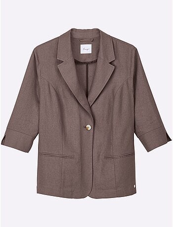 Blazer En Lin Mélange Lin Et Viscose - Taille Standard - Sheego