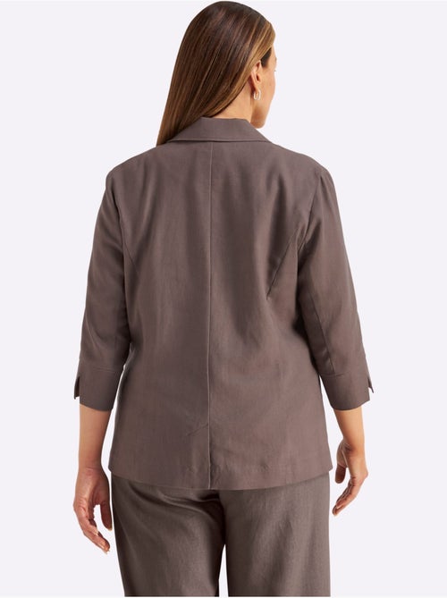 Blazer En Lin Mélange Lin Et Viscose - Taille Standard - Sheego - Kiabi