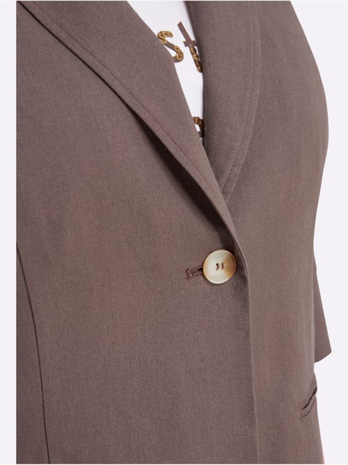 Blazer En Lin Mélange Lin Et Viscose - Taille Standard - Sheego - Kiabi