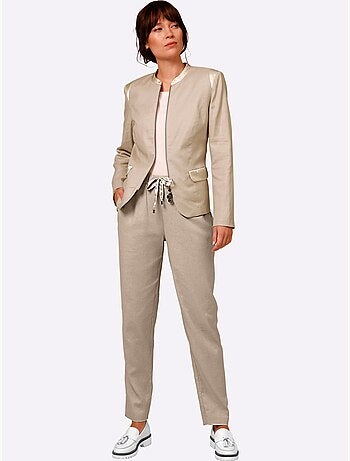 Blazer En Lin Mélange Viscose-lin Estival - Taille Standard - helline