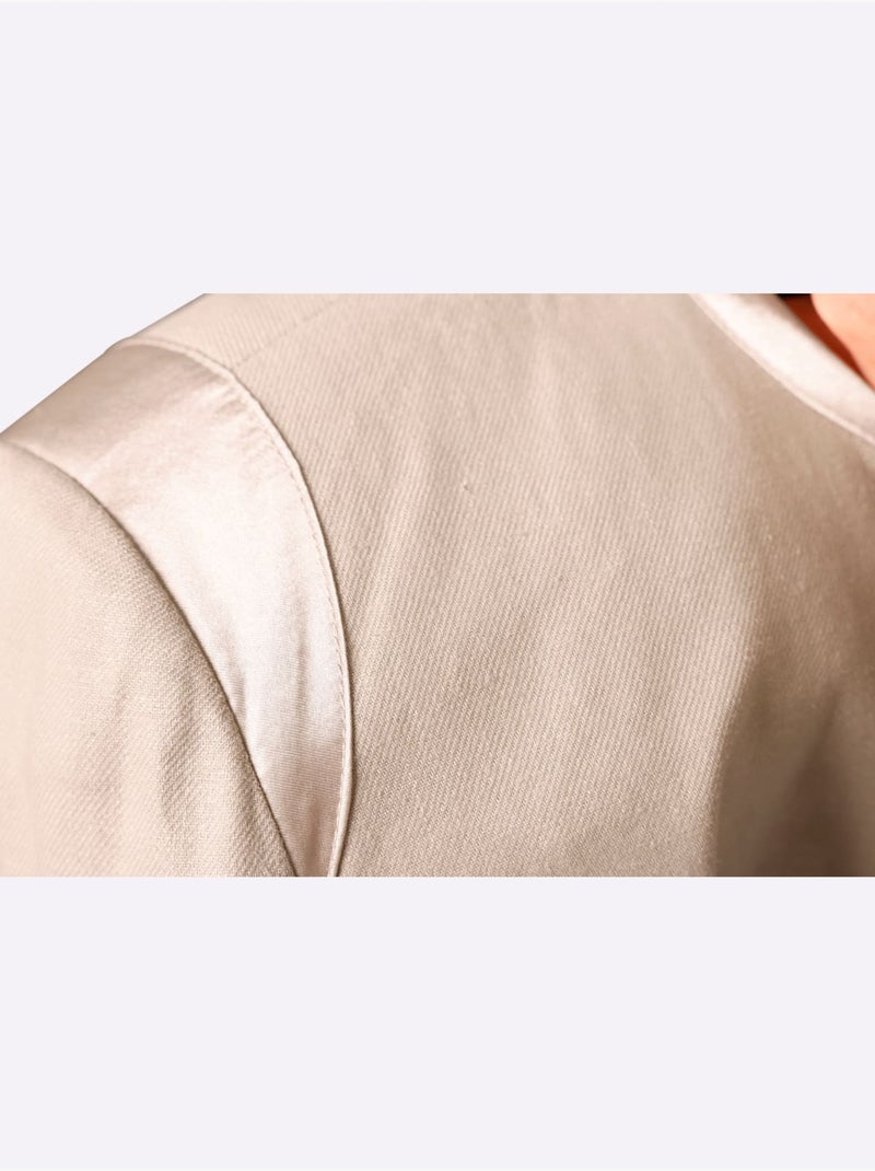 Blazer En Lin Mélange Viscose-lin Estival - Taille Standard - Helline Beige - Kiabi