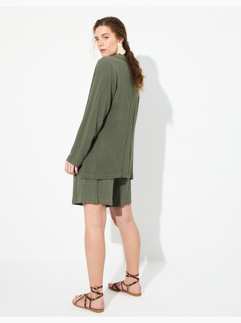 Blazer en lin  MO Fashion Vert - Kiabi