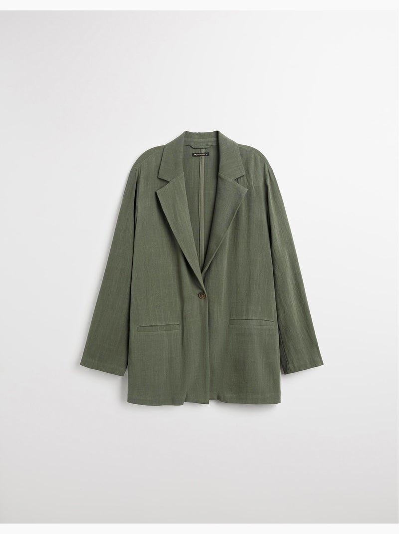 Blazer en lin  MO Fashion Vert - Kiabi