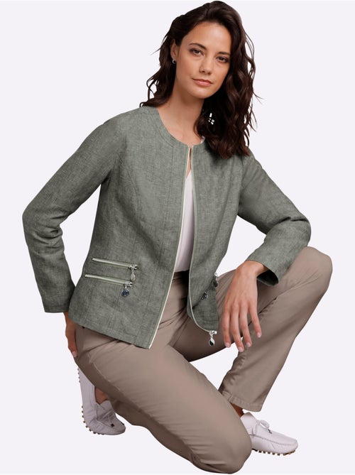 Blazer En Lin Pur Lin - Taille Standard - Helline - Kiabi